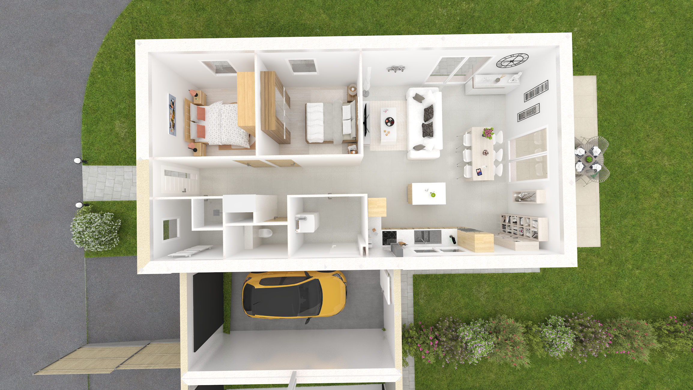Plan 3D - PRETE A CONSTRUIRE PIERREFONTAINE LES VARANS